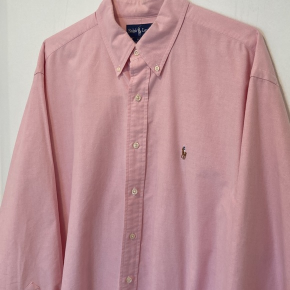 Ralph Lauren Men's 'The Blake'  Long Sleeved Cotton Shirt in Pink XL - Picture 4 of 7
